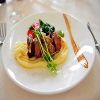Lactosevrije aardappel puree met eend